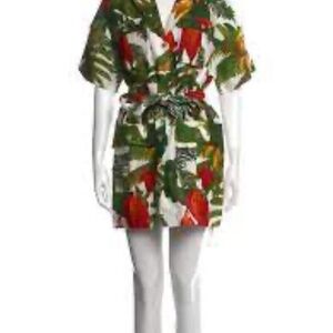 Farm Rio Cocoa Forest Utilitary Dress Small